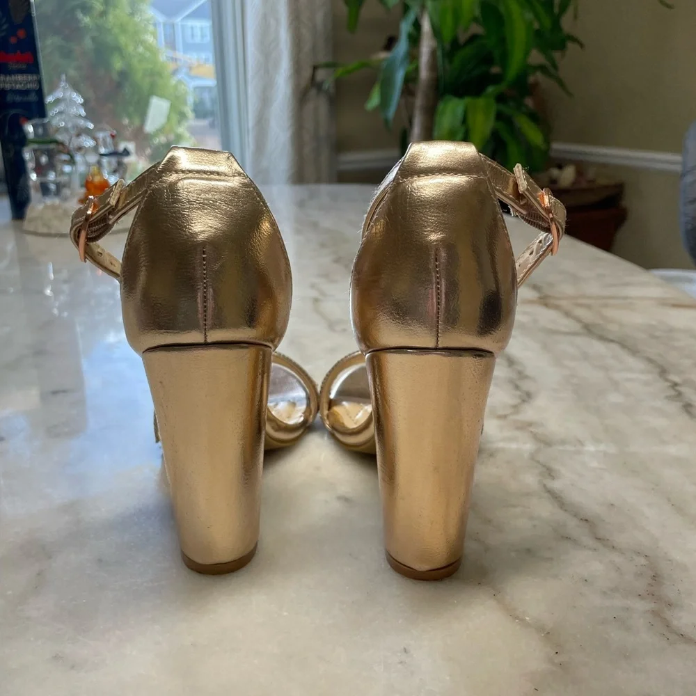 Rose Gold Glitter Heels - Perfect for New Years or Christmas - Picture 5 of 5